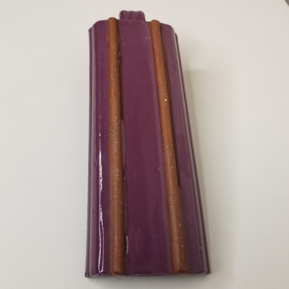 Art Pottery Butter Dish Mauve Loop Handle 1/4lbs Butter Stick Tray 7.5" L - Picture 7 of 10